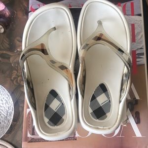 Burberry flip flops!